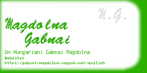 magdolna gabnai business card